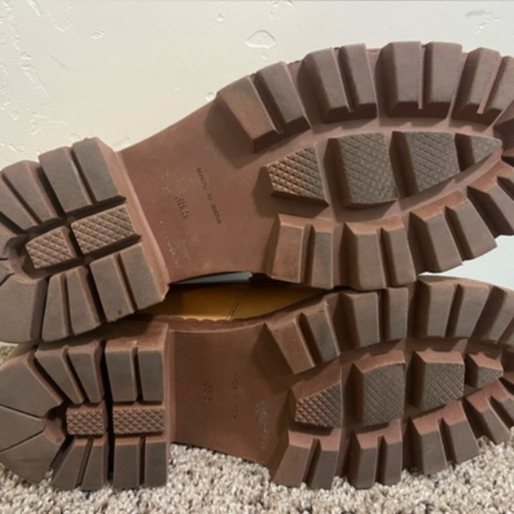 Free People Lyra Lug Sole Loafers Caramel Brown Size 38.5 - fits more like 8.5 - Picture 10 of 11